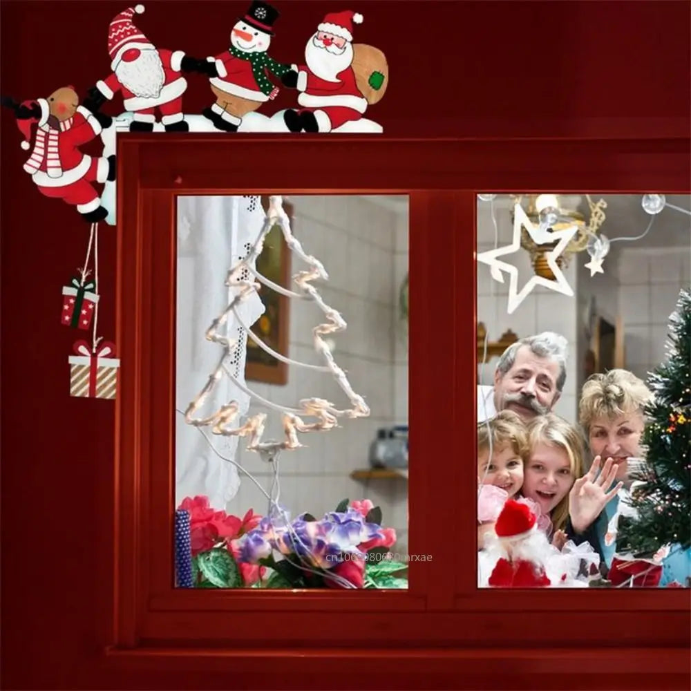 Santa & Snowman Wooden Door Corner Decor