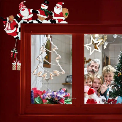 Santa & Snowman Wooden Door Corner Decor
