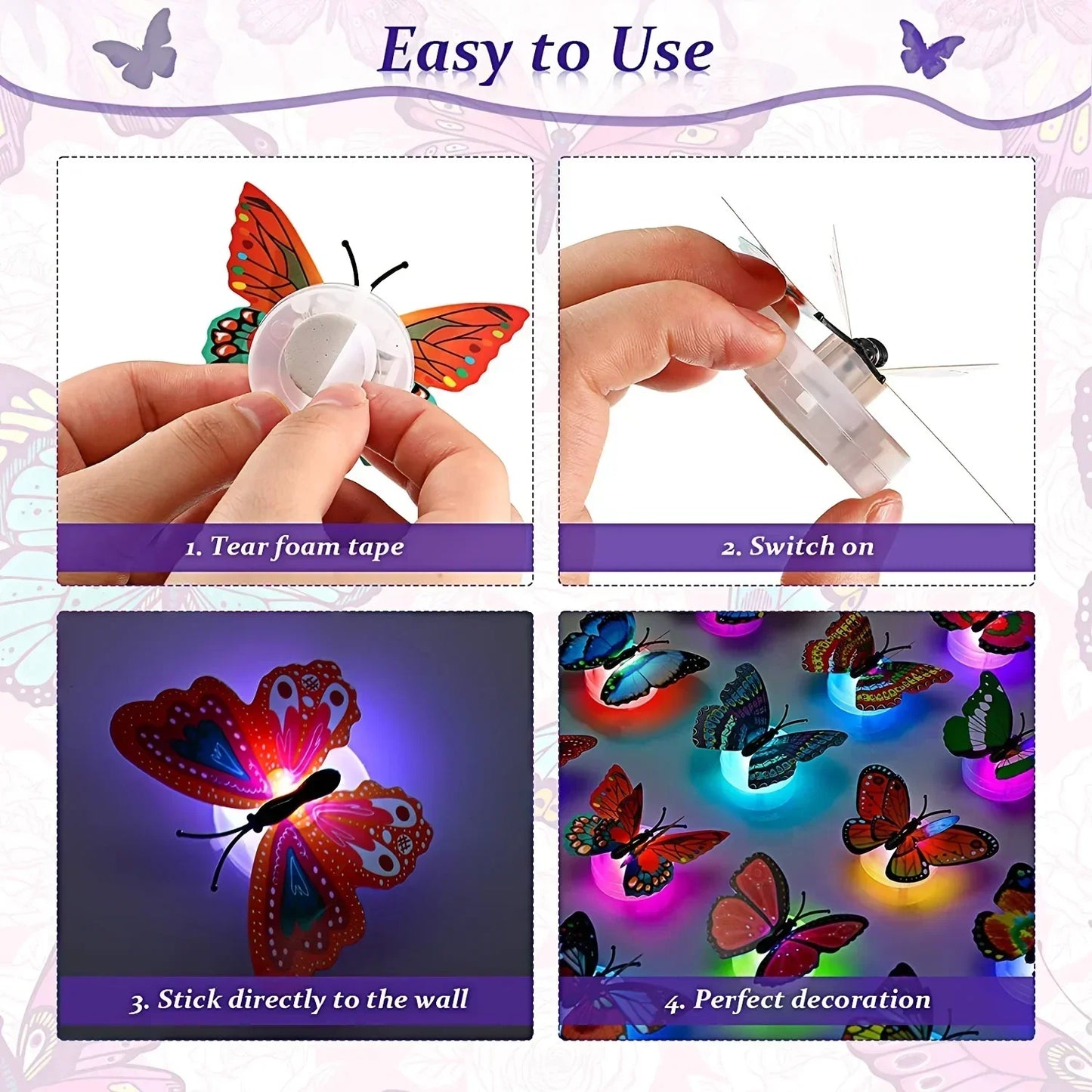 3D LED Butterfly Wall Lights