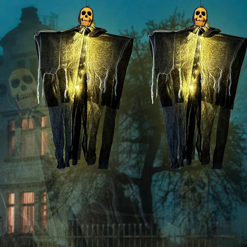 Halloween Glowing Skull Hanging Ghost