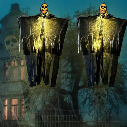 Halloween Glowing Skull Hanging Ghost