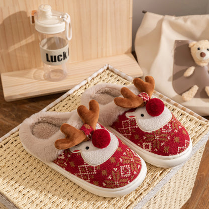 Cute Christmas Deer Slippers
