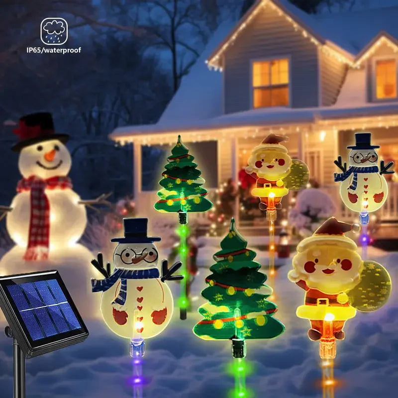 Solar Christmas Lights for Pathways (6pcs)