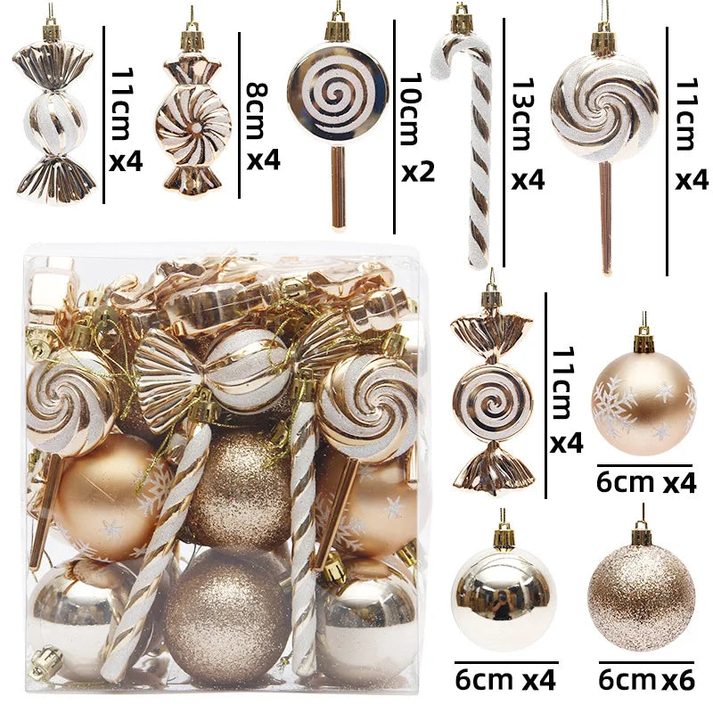 40Pcs Christmas Ball Ornaments