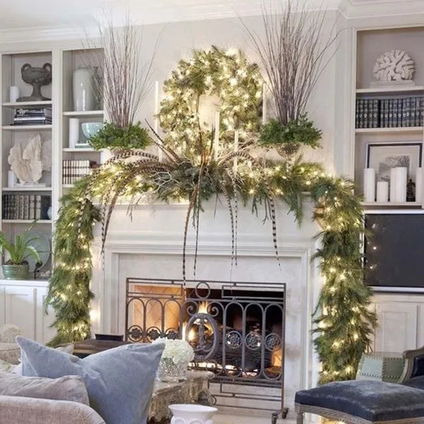 2.7M Christmas Garland with Lights