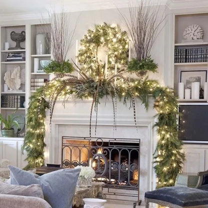 2.7M Christmas Garland with Lights