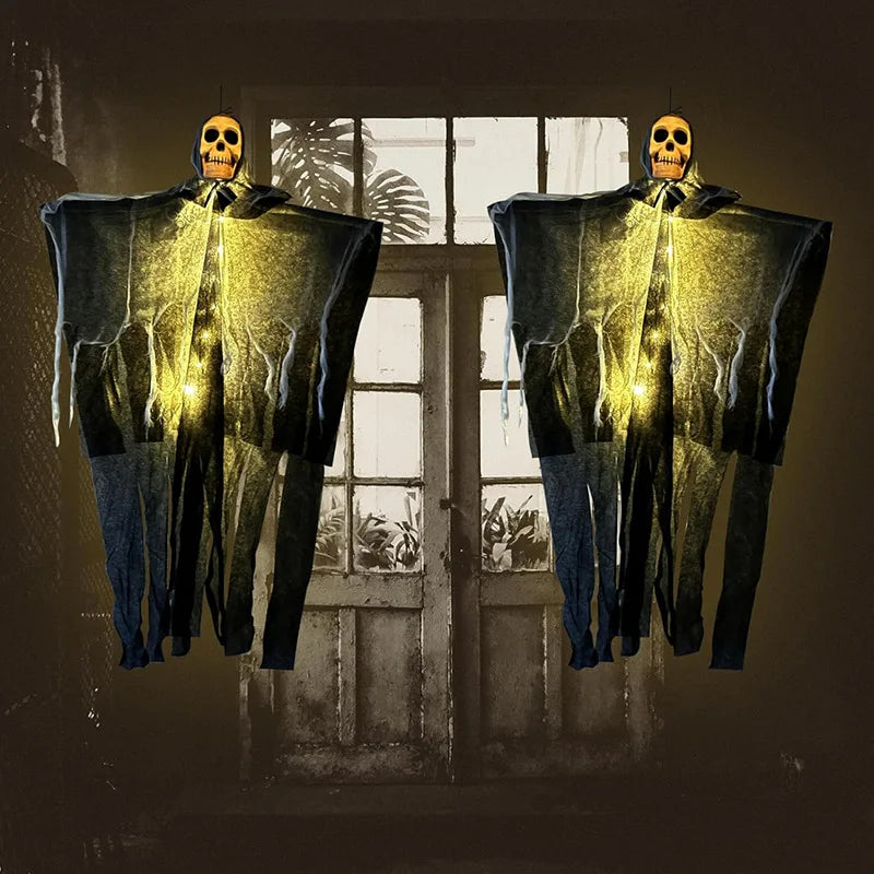 Halloween Glowing Skull Hanging Ghost