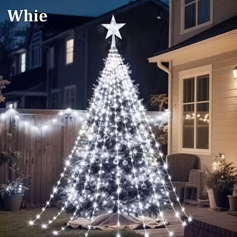 280 LED Star Fairy Waterfall Tree Lights