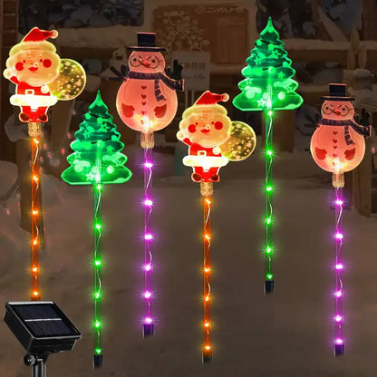Solar Christmas Lights for Pathways (6pcs)