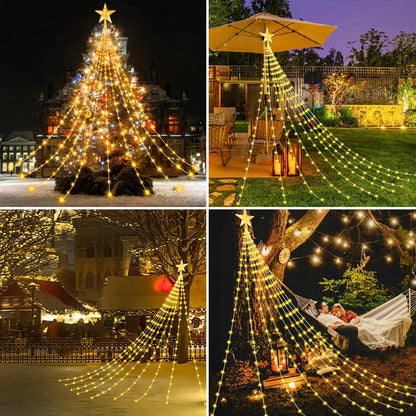 280 LED Star Fairy Waterfall Tree Lights