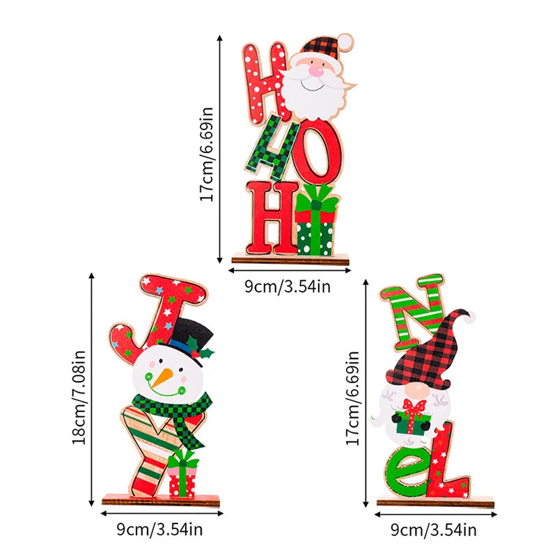 Wooden Christmas Desktop Ornaments