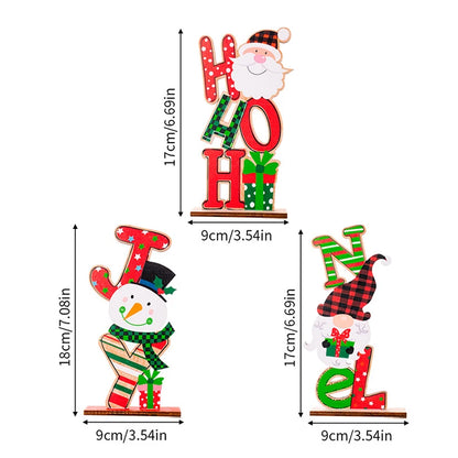Wooden Christmas Desktop Ornaments