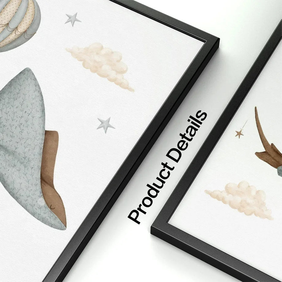 Nordic Nursery Wall Art (No Framed)