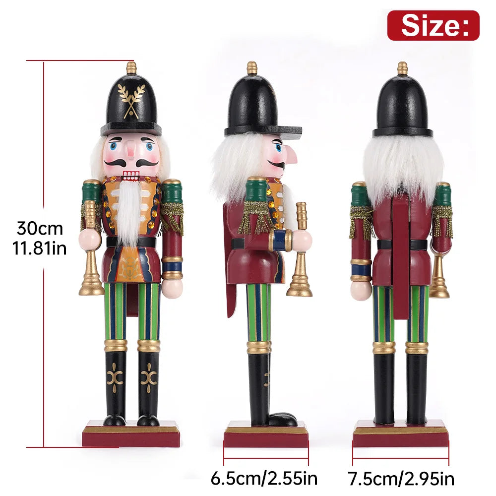 30cm Wooden Nutcracker Puppet Soldier