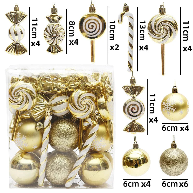 40Pcs Christmas Ball Ornaments