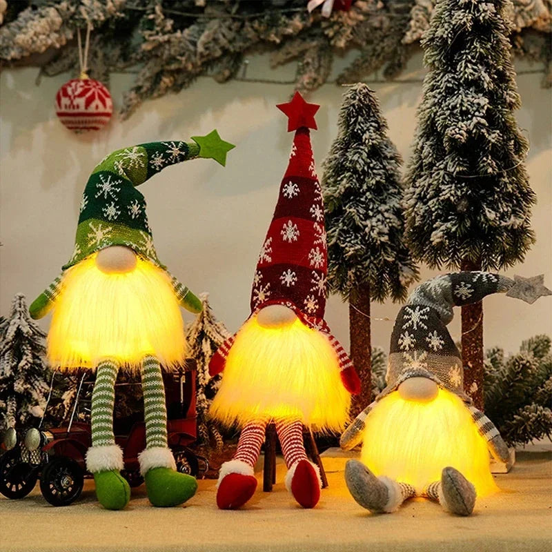 LED Christmas Gnome Faceless Doll