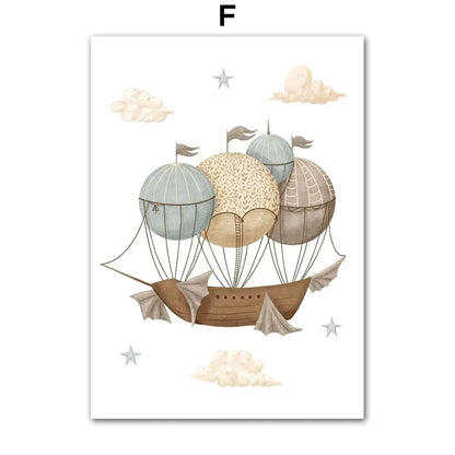Nordic Nursery Wall Art (No Framed)