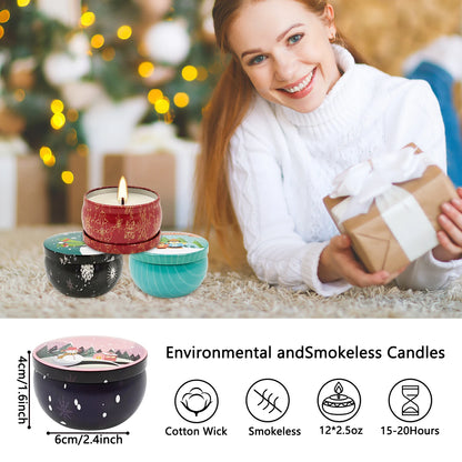 Handmade Christmas Scented Candle Gift Set