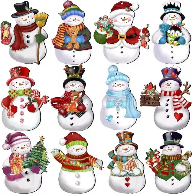 24pcs Wooden Christmas Gnome Ornaments