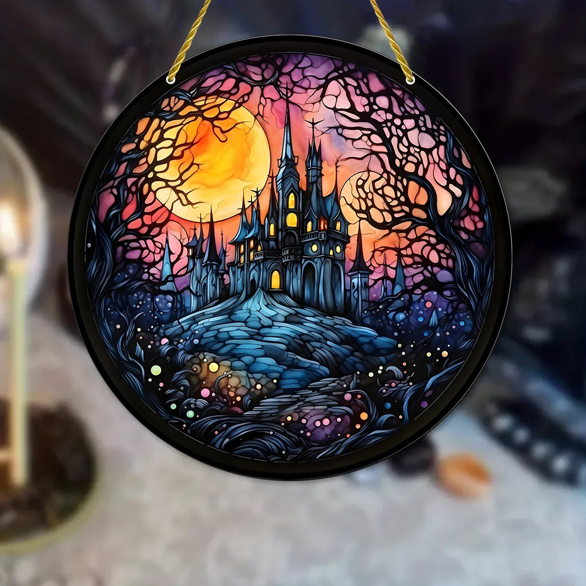 Halloween Witch Acrylic Window Suncatcher