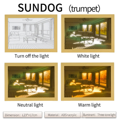 Modern LED Wall Art (Trumpet)