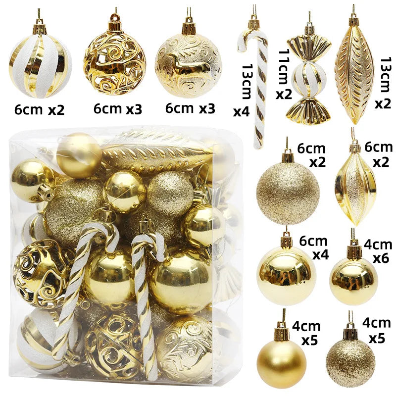 40Pcs Christmas Ball Ornaments