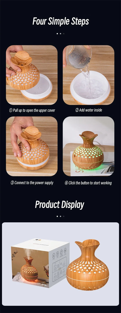 Wood Grain Ultrasonic Humidifier