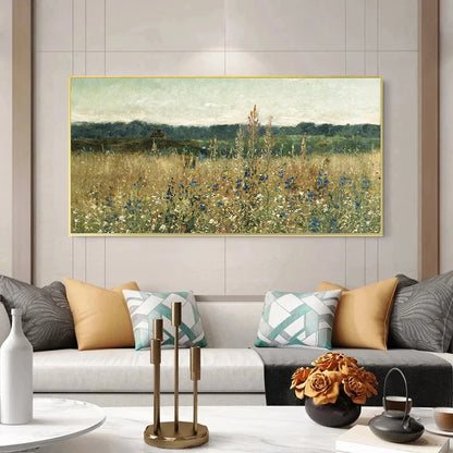 Wildflower Field Landscape Canvas Print (Unframed)