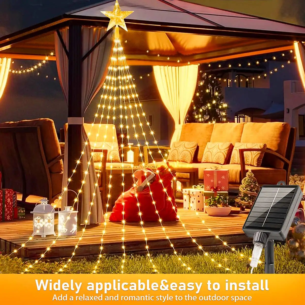 280 LED Star Fairy Waterfall Tree Lights