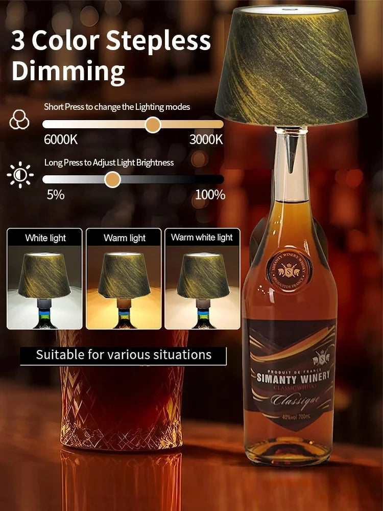 Wireless Bottle Table Lamp
