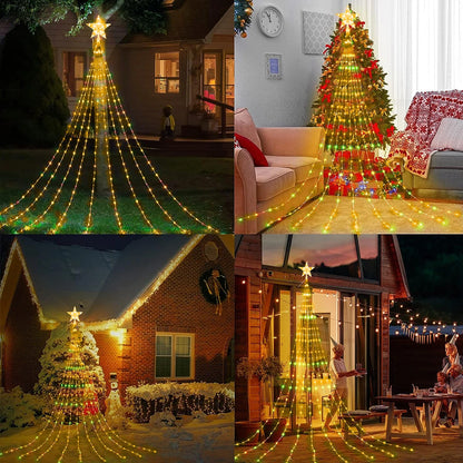 280 LED Star Fairy Waterfall Tree Lights