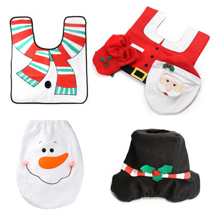 Christmas Toilet Seat Cover Set
