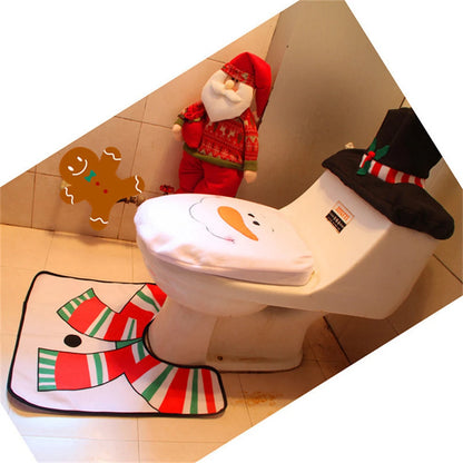 Christmas Toilet Seat Cover Set