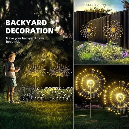 Solar Firework LED Garden Lights