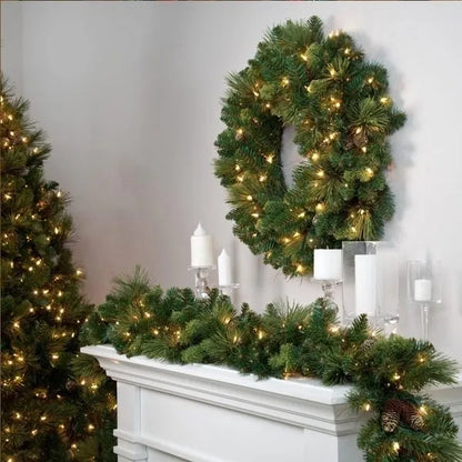 2.7M Christmas Garland with Lights