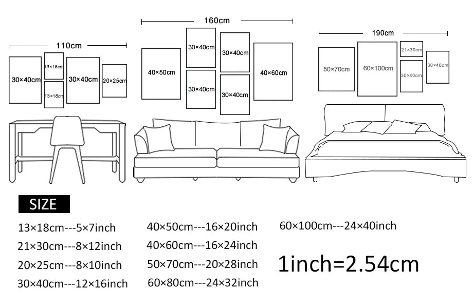 Nordic Nursery Wall Art (No Framed)