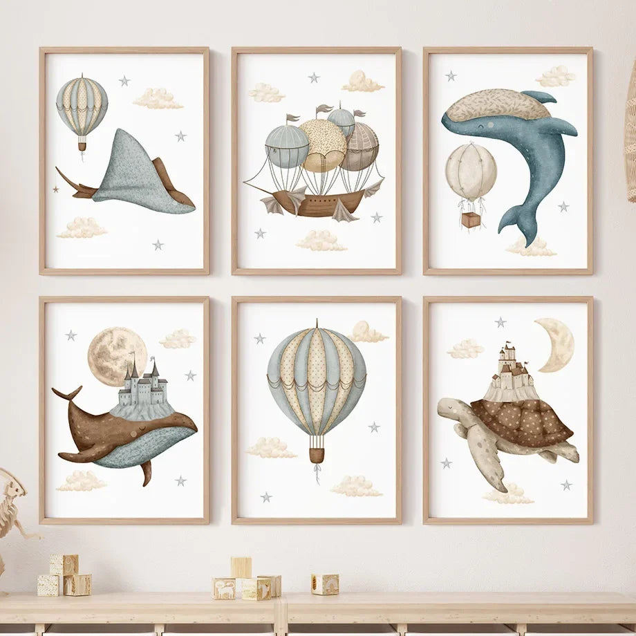 Nordic Nursery Wall Art (No Framed)