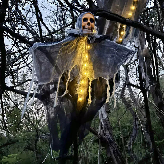 Halloween Glowing Skull Hanging Ghost