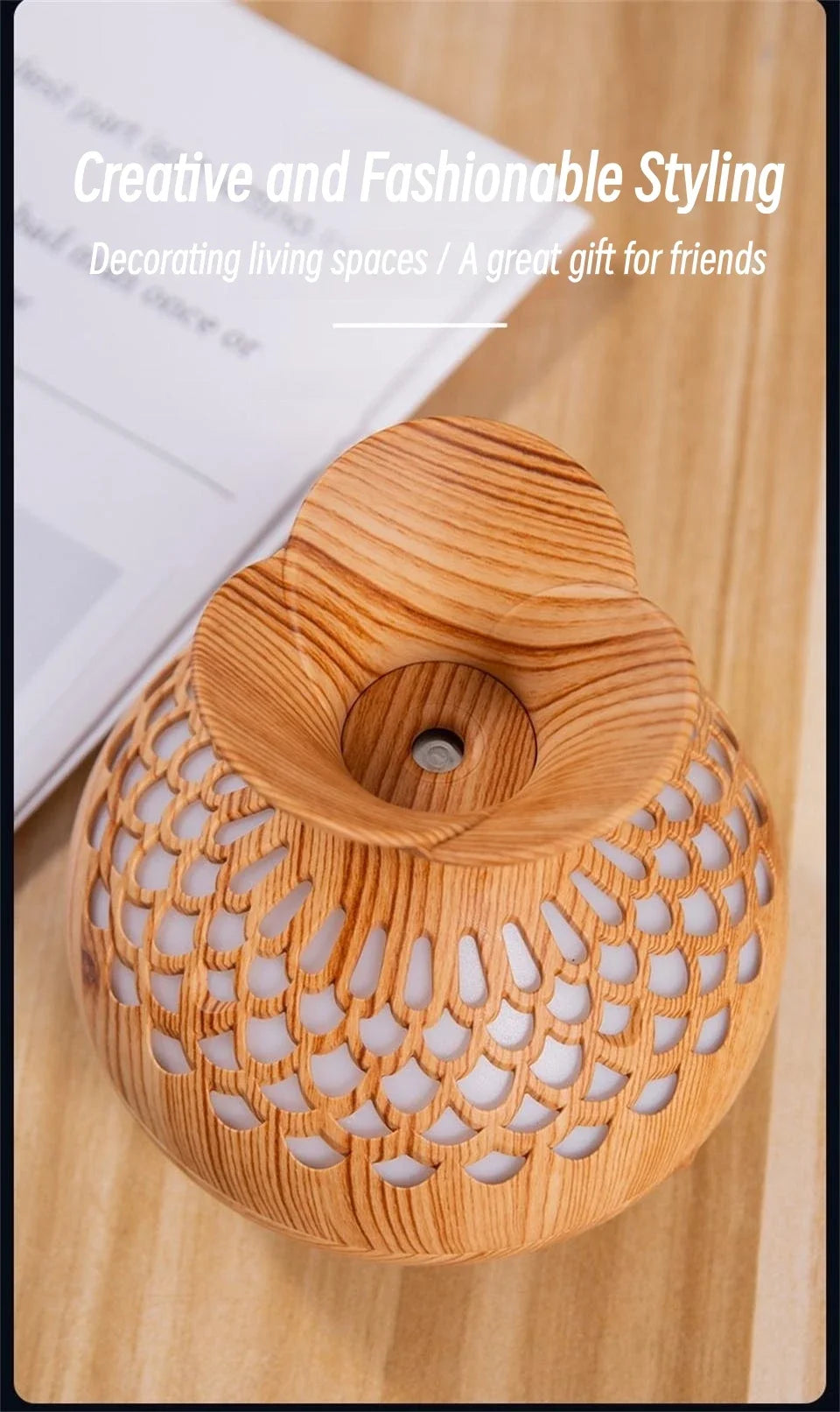 Wood Grain Ultrasonic Humidifier