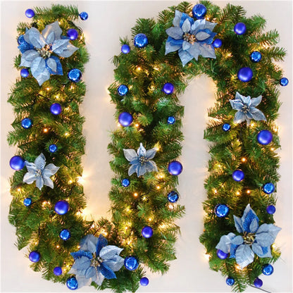 2.7M Christmas Garland with Lights