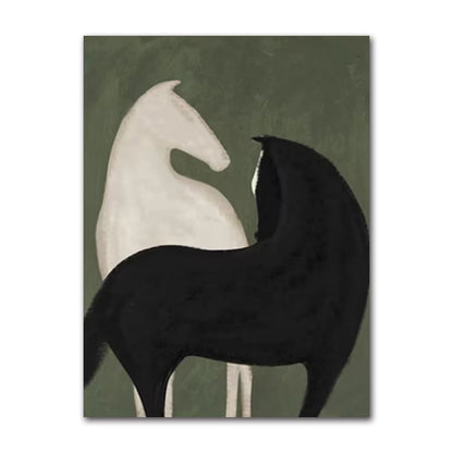 Abstract Horse Canvas Painting (No Frame)
