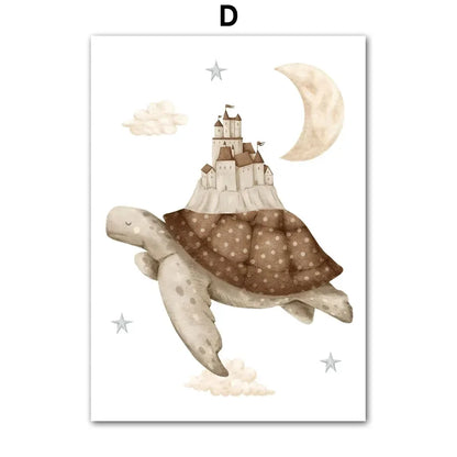Nordic Nursery Wall Art (No Framed)