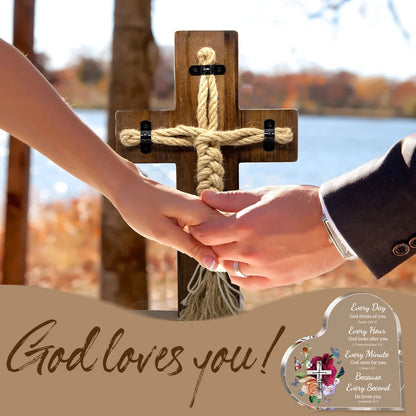Acrylic Heart Plaque with Bible Verse