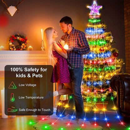 280 LED Star Fairy Waterfall Tree Lights