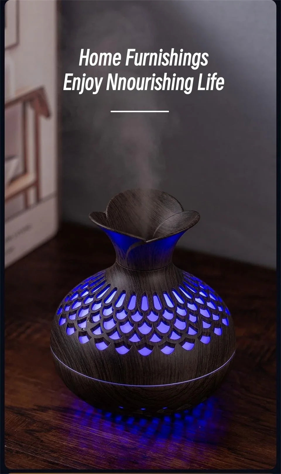 Wood Grain Ultrasonic Humidifier