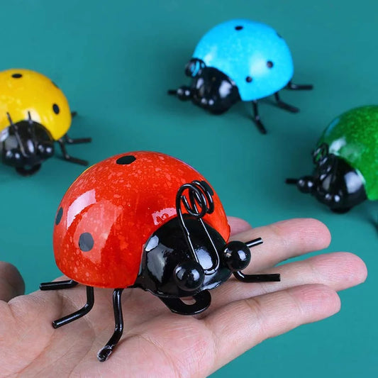 Metal Ladybug Wall Hanging Ornament