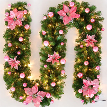 2.7M Christmas Garland with Lights