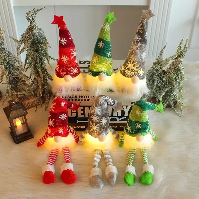 LED Christmas Gnome Faceless Doll