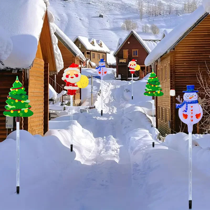 Solar Christmas Lights for Pathways (6pcs)