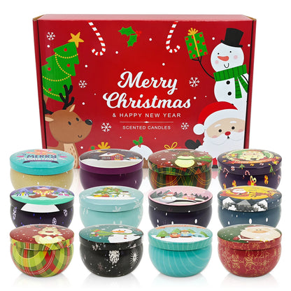 Handmade Christmas Scented Candle Gift Set